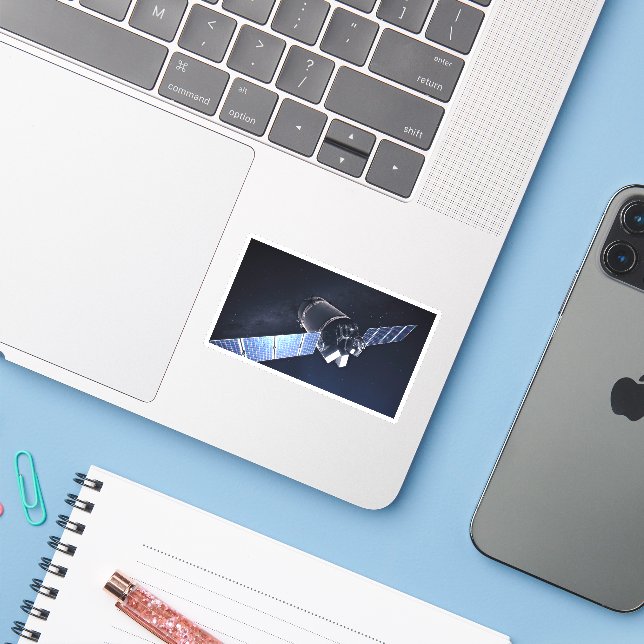 Sticker Illustration Du Dragon Xl Spacecraft. (Ordinateur portable avec iPhone)