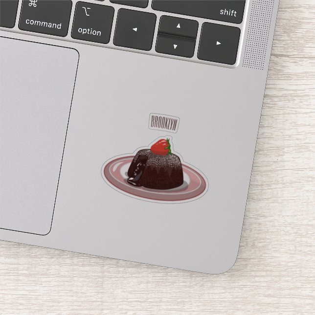 Sticker Illustration du gâteau de lave au chocolat (Détail)