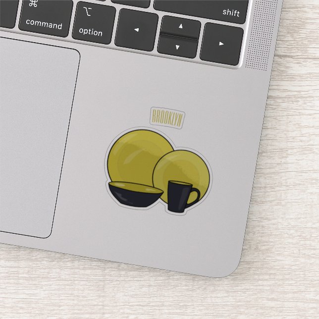 Sticker Illustration du jeu de produits de table (Détail)