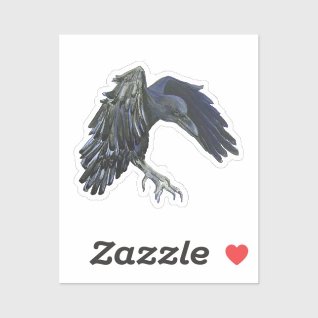 Sticker Illustration du Maître du temps du Corbeau noir (Feuille)