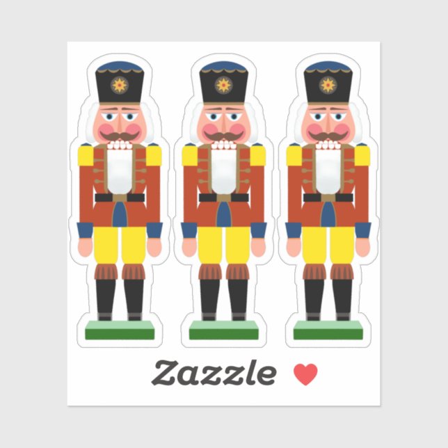 Sticker Illustration du Nutcracker allemand antique (Feuille)