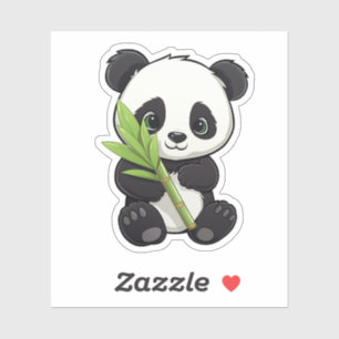 Sticker Illustration du panda de dessin