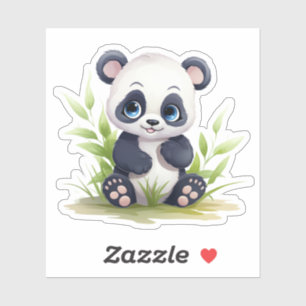 Sticker Illustration du panda de dessin