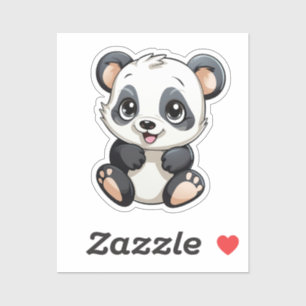 Sticker Illustration du panda de dessin