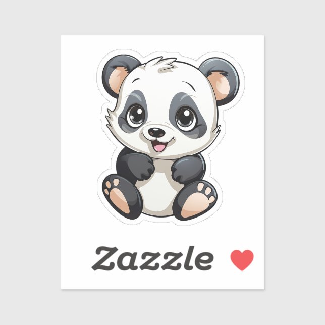 Sticker Illustration du panda de dessin (Feuille)