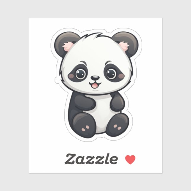 Sticker Illustration du panda de dessin (Feuille)