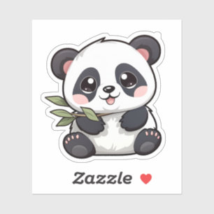 Sticker Illustration du panda de dessin