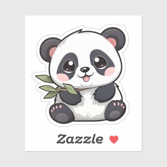 Sticker Illustration du panda de dessin (Feuille)