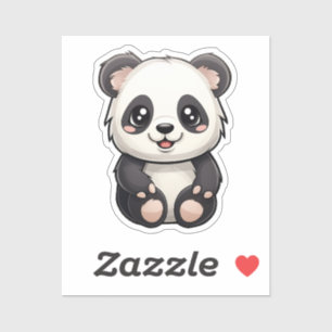 Sticker Illustration du panda de dessin