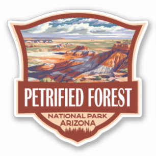 Sticker Illustration du parc national de la Forêt pétrifié