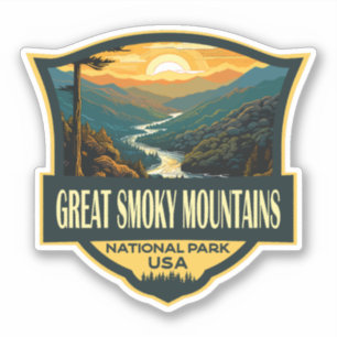 Sticker Illustration du parc national des Great Smoky Moun