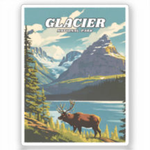 Illustration du parc national du Glacier Decorativ