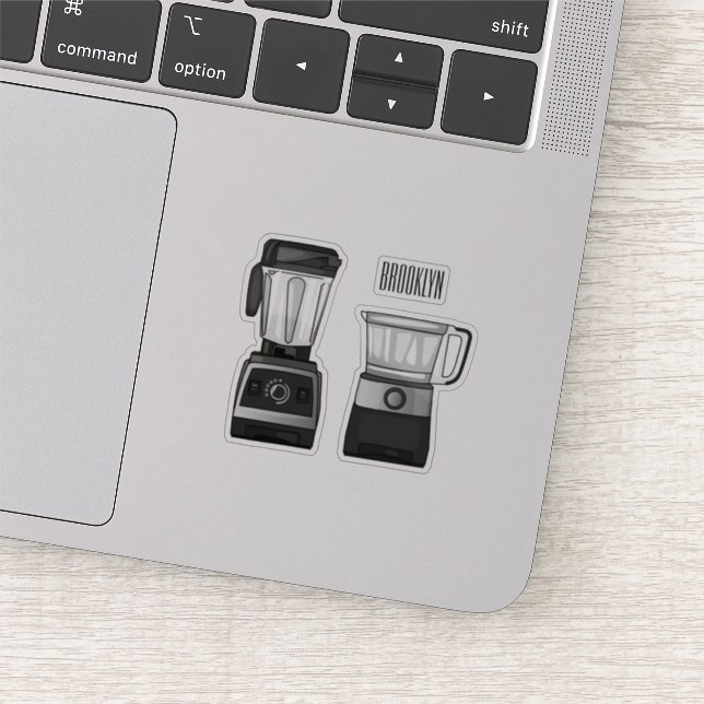 Sticker Illustration du processeur et du mixeur alimentair (Détail)