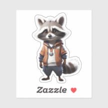 Illustration du raton laveur cool et adorable