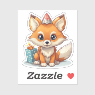 Sticker Illustration du renard de dessin
