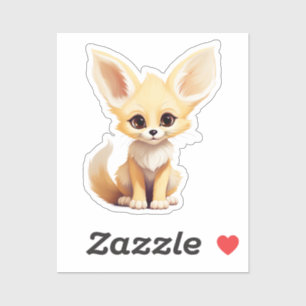 Sticker Illustration du renard de dessin