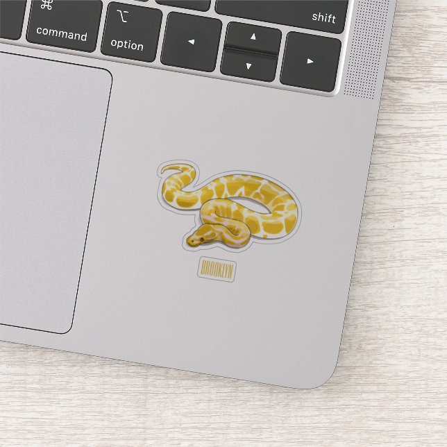 Sticker Illustration du serpent python birman (Détail)