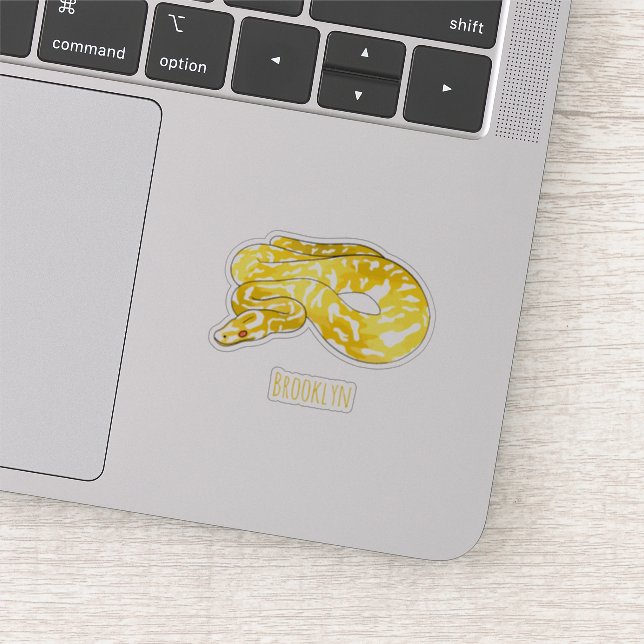 Sticker Illustration du serpent python birman (Détail)