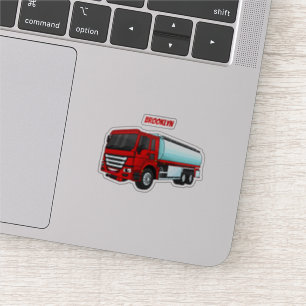 Sticker Illustration du transport de carburant par camion-