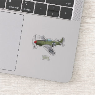 Sticker Illustration d'un avion militaire