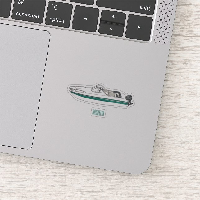 Sticker Illustration d'un bateau à moteur (Détail)
