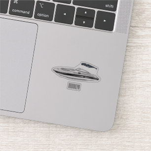 Sticker Illustration d'un bateau à moteur