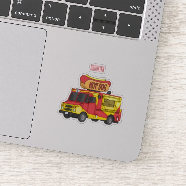 Sticker Illustration d'un camion de nourriture pour chien  (Détail)