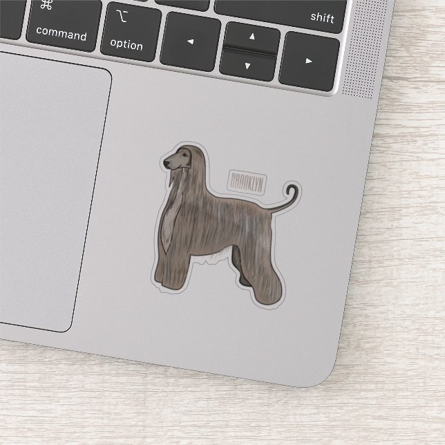 Sticker Illustration d'un chien hound afghan (Détail)