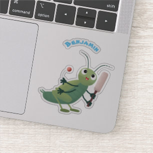 Sticker Illustration d'un insecte du cricket vert mou
