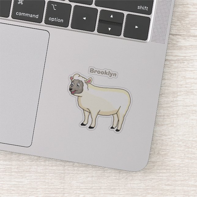 Sticker Illustration d'un mouton joyeux (Détail)