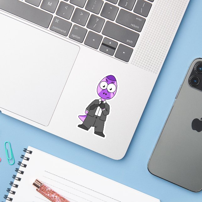 Sticker Illustration D'Un Transporteur Pachycéphalosaure. (Ordinateur portable avec iPhone)