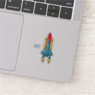 Sticker Illustration d'un vaisseau de fusées