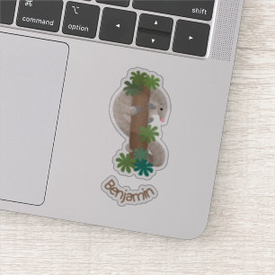 Sticker Illustration d'une anteure de pangolin mignonne