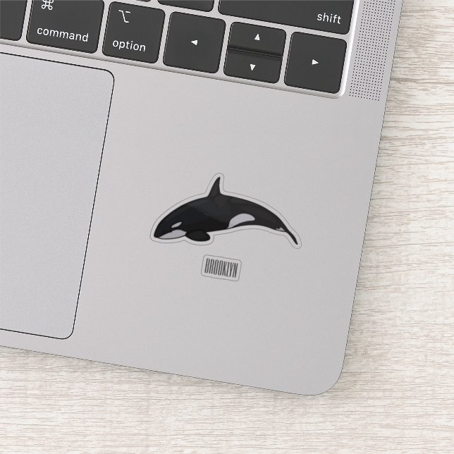 Sticker Illustration d'une baleine tueuse (Détail)
