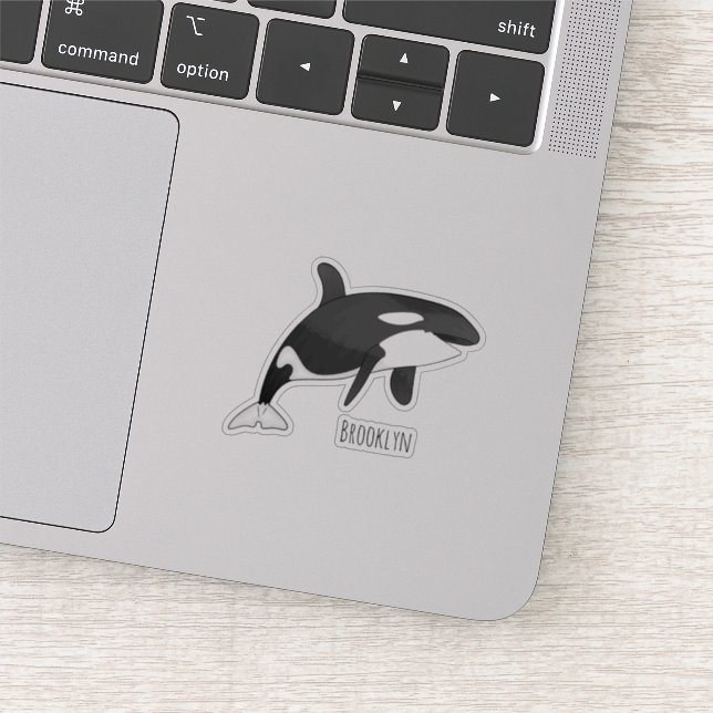 Sticker Illustration d'une baleine tueuse (Détail)