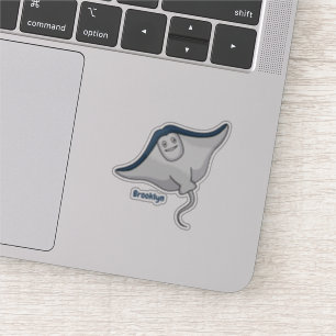 Sticker Illustration d'une caricature de poisson stingray