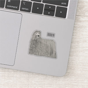 Sticker Illustration Komondor pour chien