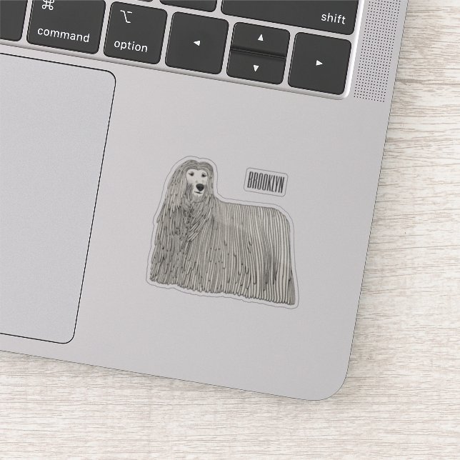 Sticker Illustration Komondor pour chien (Détail)