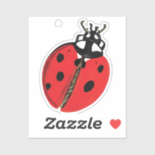 Sticker Illustration Lady Bug