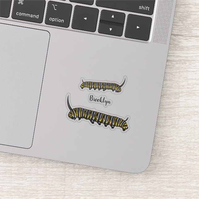 Sticker Illustration Monarch caterpillar (Détail)