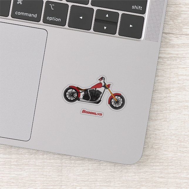 Sticker Illustration motocyclette de style hélicoïdal (Détail)