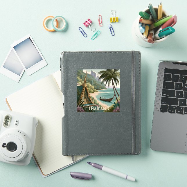 Sticker Illustration Tropicale Thaïlande (Couverture iPad)
