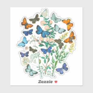 Sticker Illustration vintage de la faune - Jardin des papi