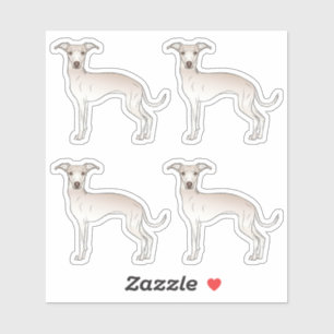 Sticker Illustrations de Chien de Cartoon de Cream Italien