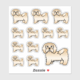 Sticker Illustrations de chien de dessin animé mignon Hava