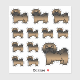 Sticker Illustrations de chien de dessin animé mignon Hava