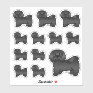 Sticker Illustrations de chien de dessin animé mignon Hava