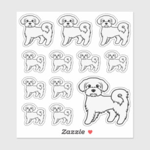 Sticker Illustrations de chien de dessin animé mignon malt