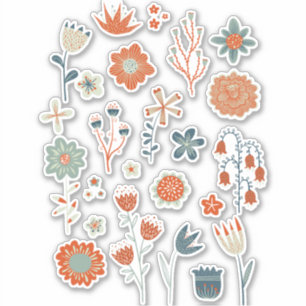 Sticker Illustrations de fleurs