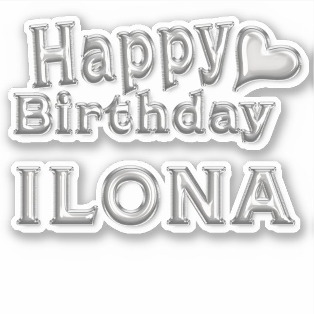 Sticker Ilona Happy Birthday (Devant)